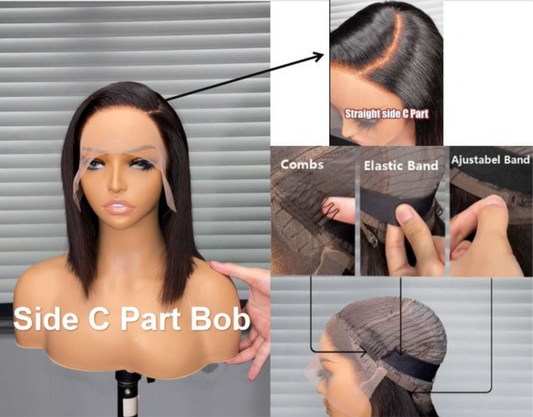 SIDE PART BOB HD LACE WIG